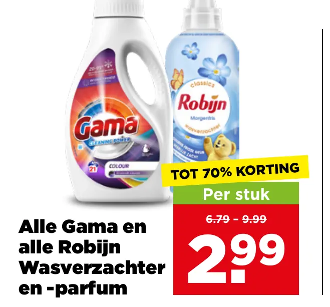 Alle Gama en alle Robijn wasverzachter en wasparfum
