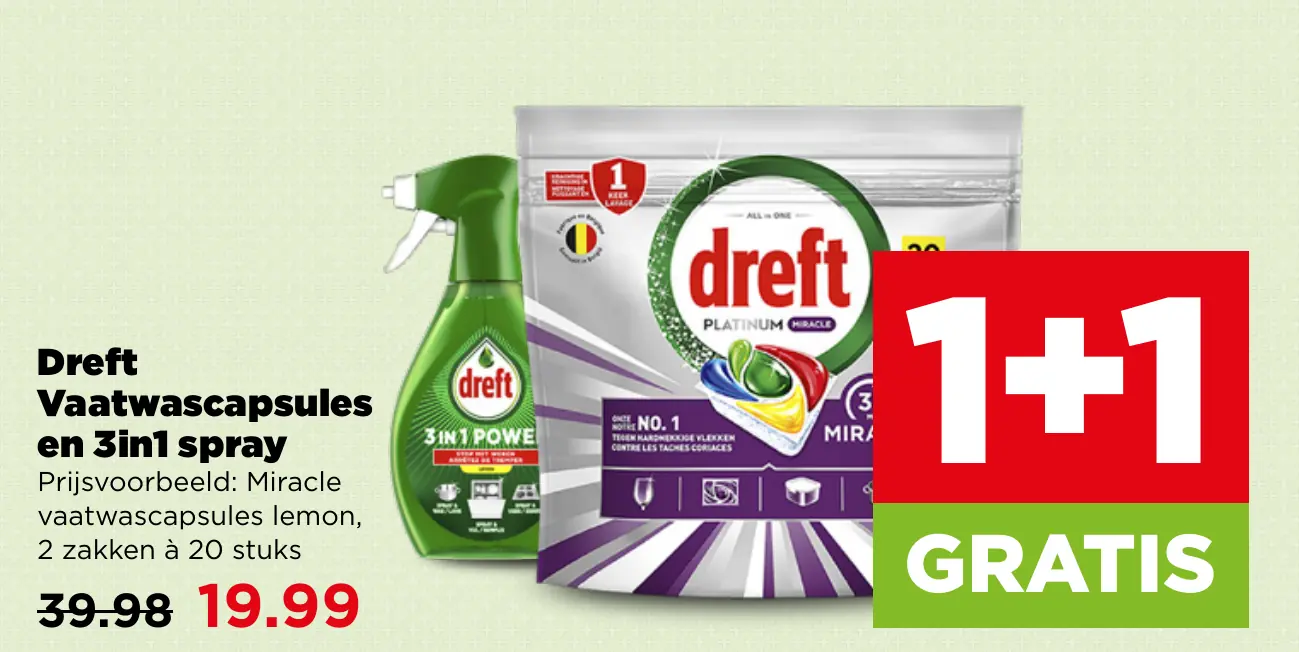 Dreft Vaatwascapsules en 3in1 spray