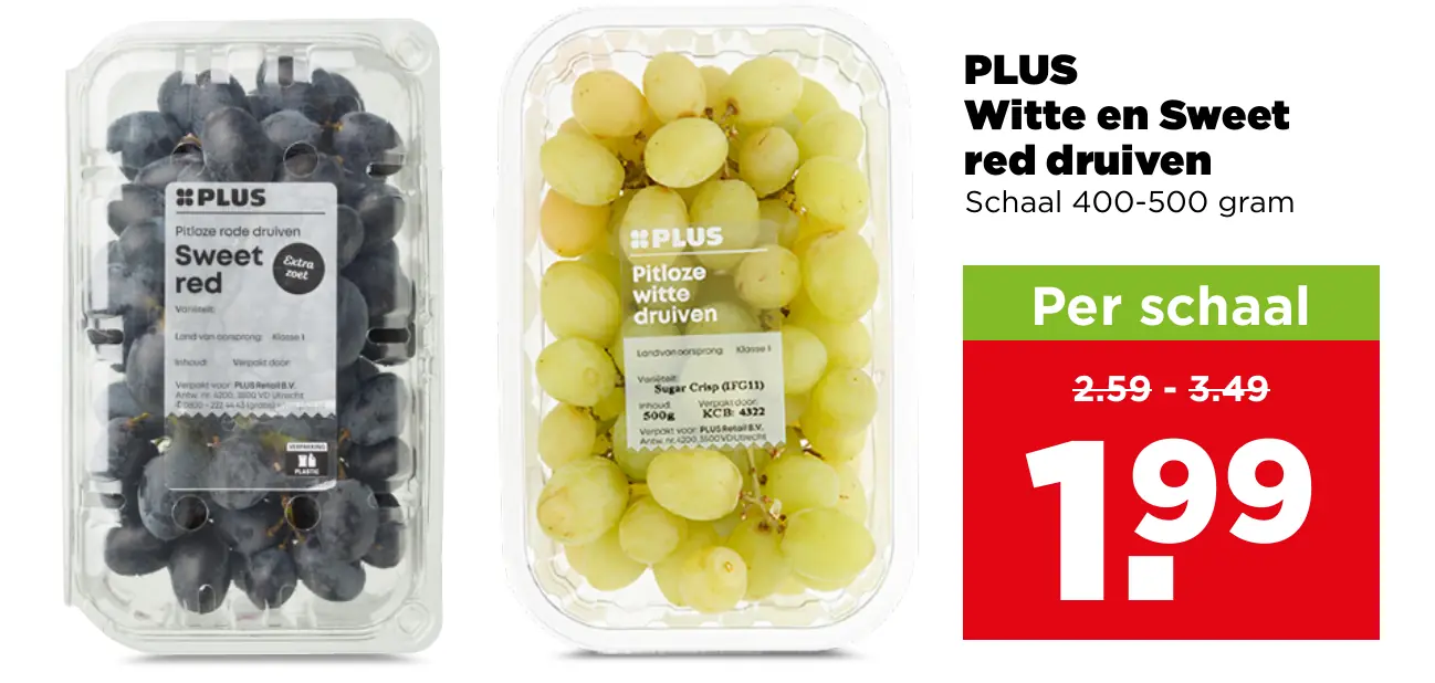 PLUS Witte en sweet red druiven