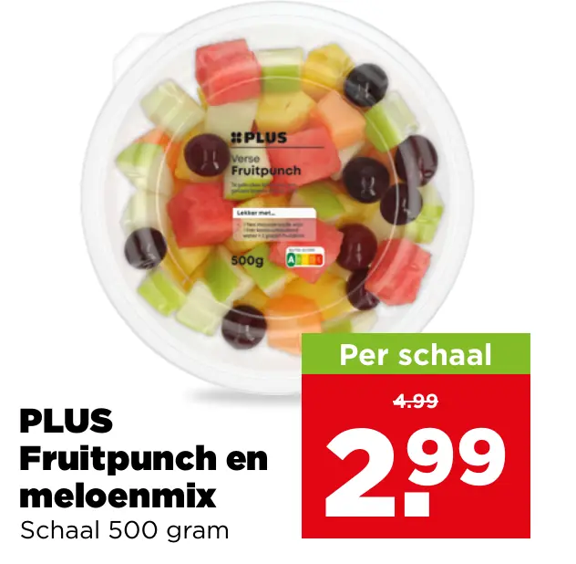 PLUS Fruitpunch en meloenmix