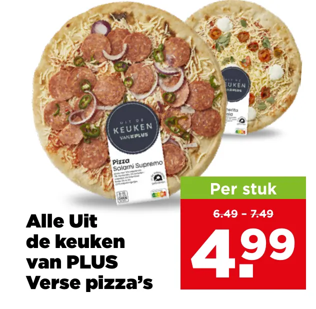 Alle Uit de keuken van PLUS Verse pizza's