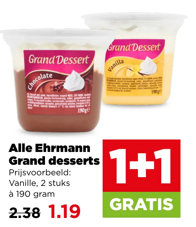 Alle Ehrmann Grand desserts