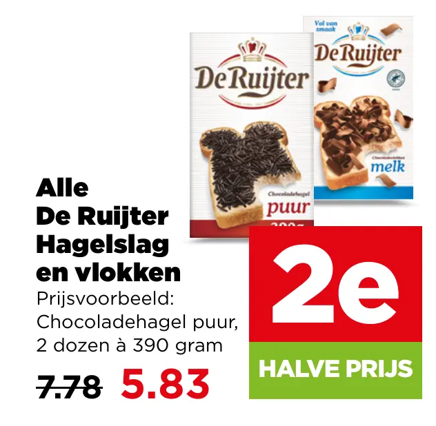 Alle De Ruijter Hagelslag en vlokken