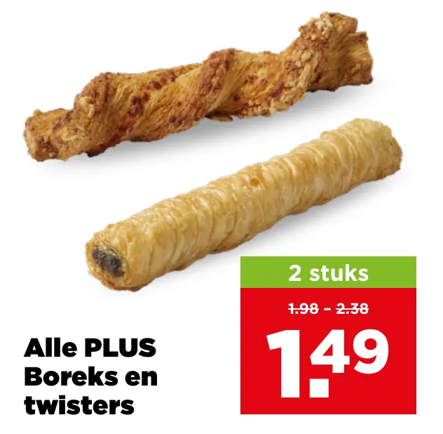 Alle PLUS Boreks en twisters