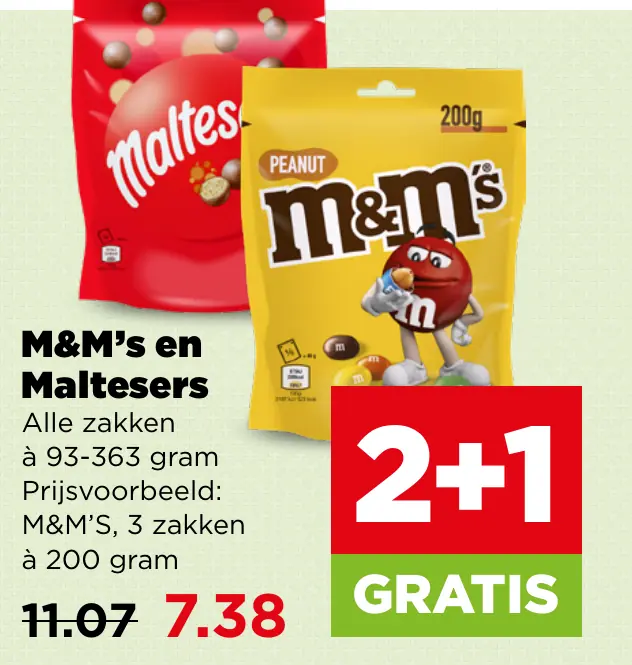 M&M's en Maltesers
