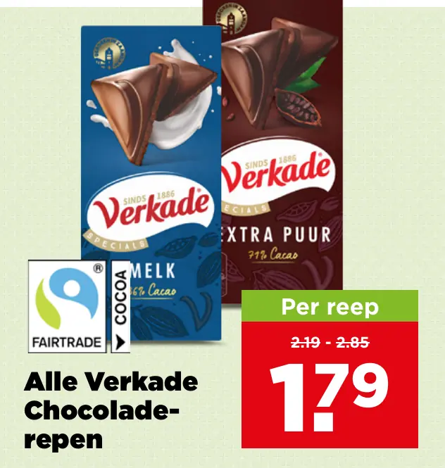 Alle Verkade Chocolade-repen