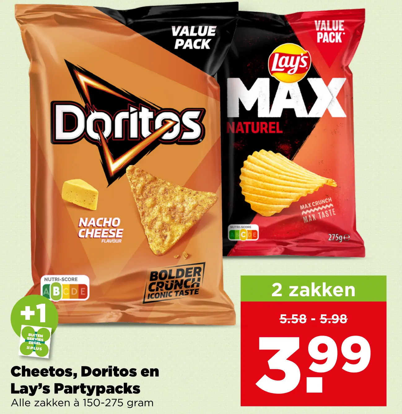 Cheetos , Doritos en Lay's Partypacks