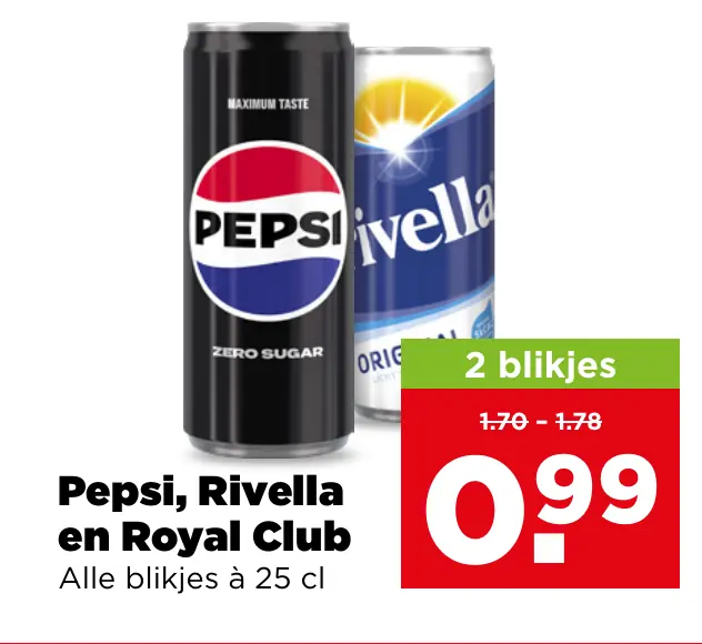 Pepsi , Rivella en Royal Club