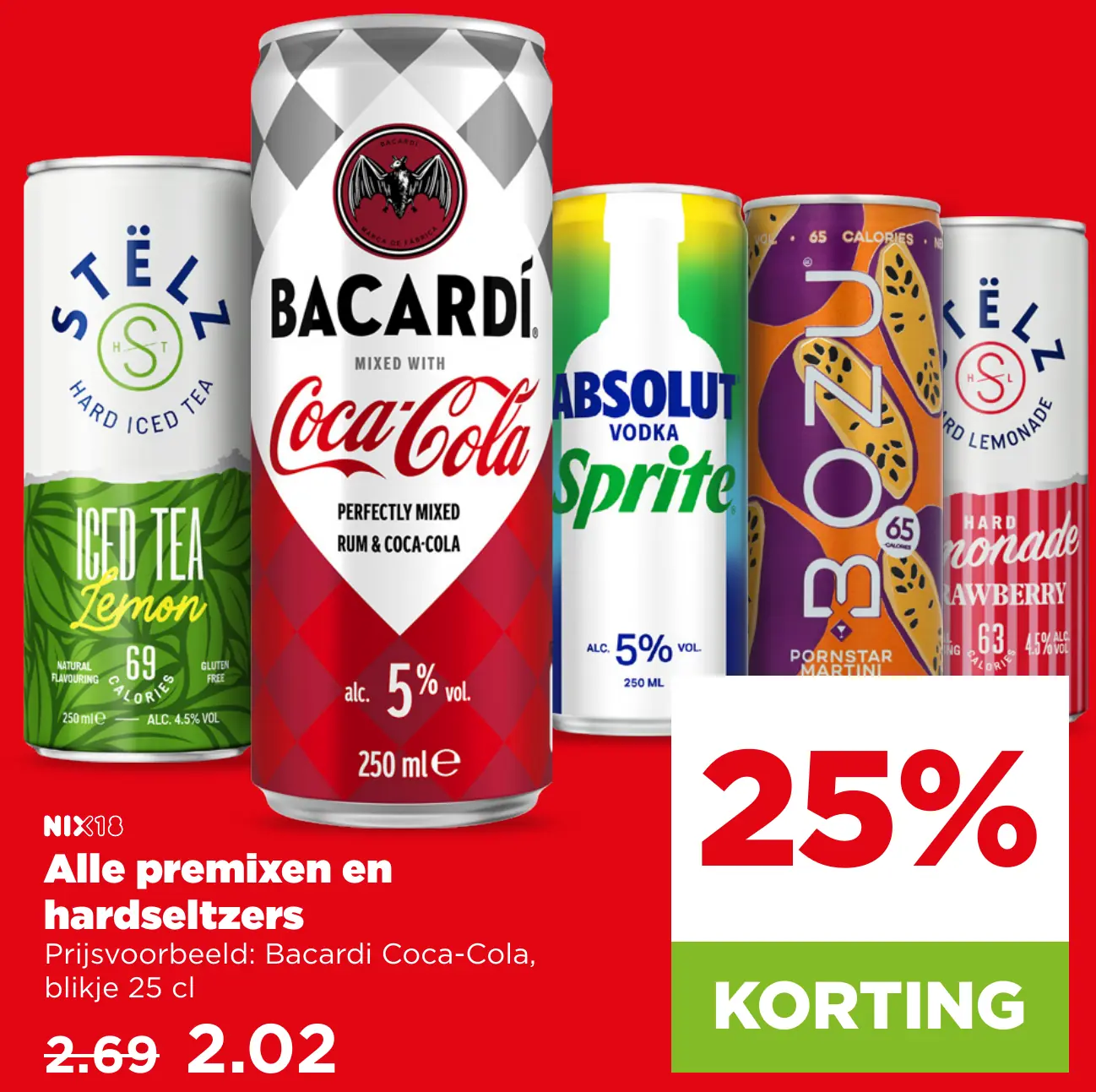 Alle premixen en hardseltzers