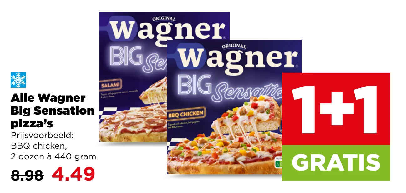 Alle Wagner Big Sensation pizza's