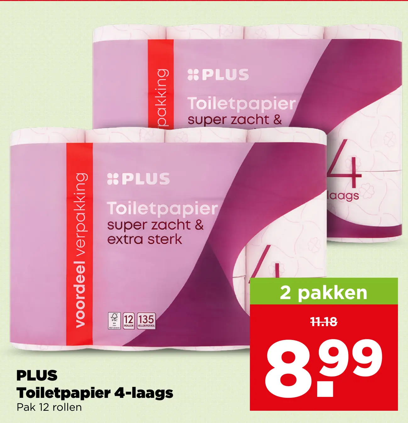 PLUS Toiletpapier 4-laags