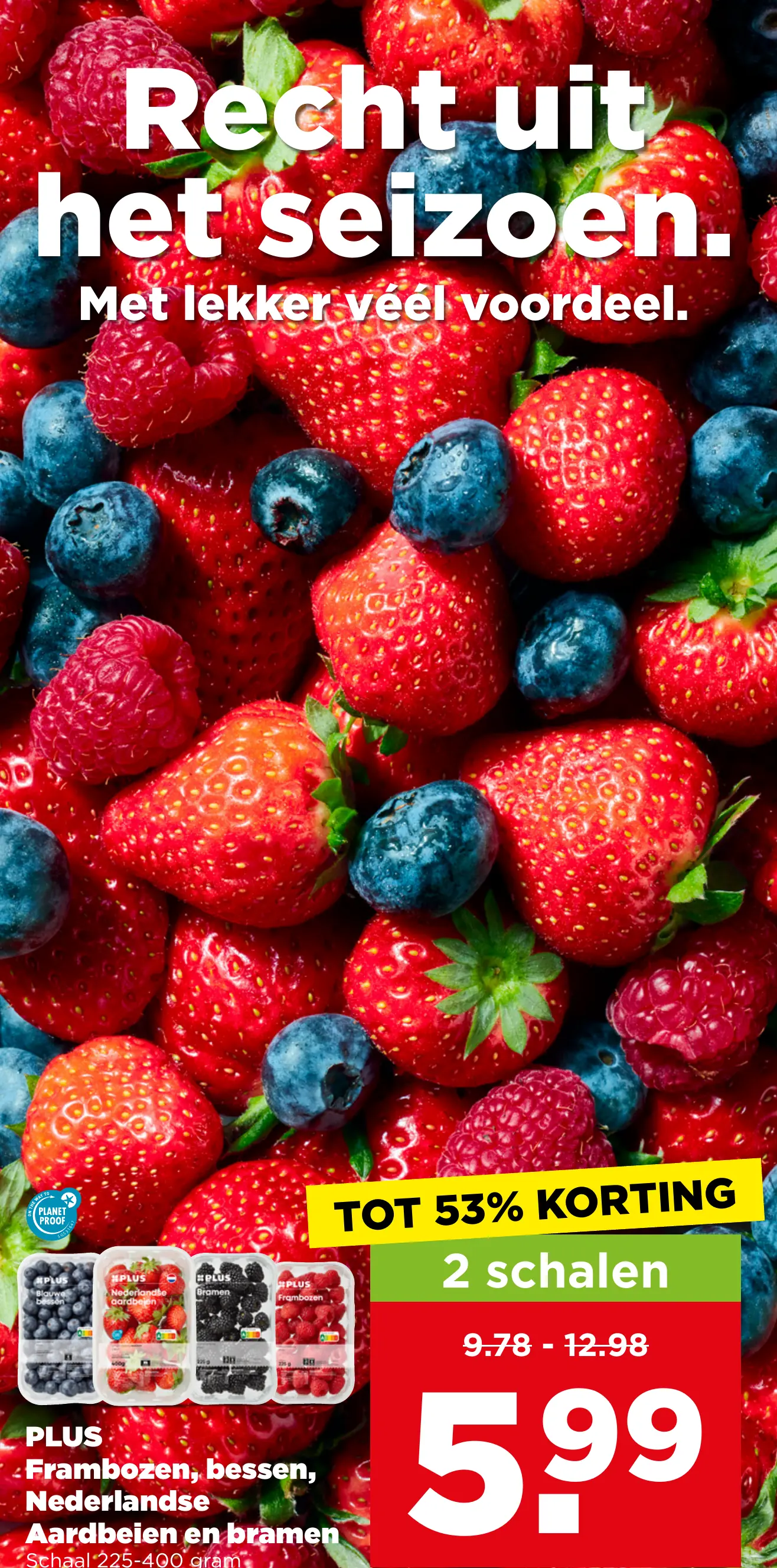 PLUS Frambozen, bessen, Nederlandse Aardbeien en bramen