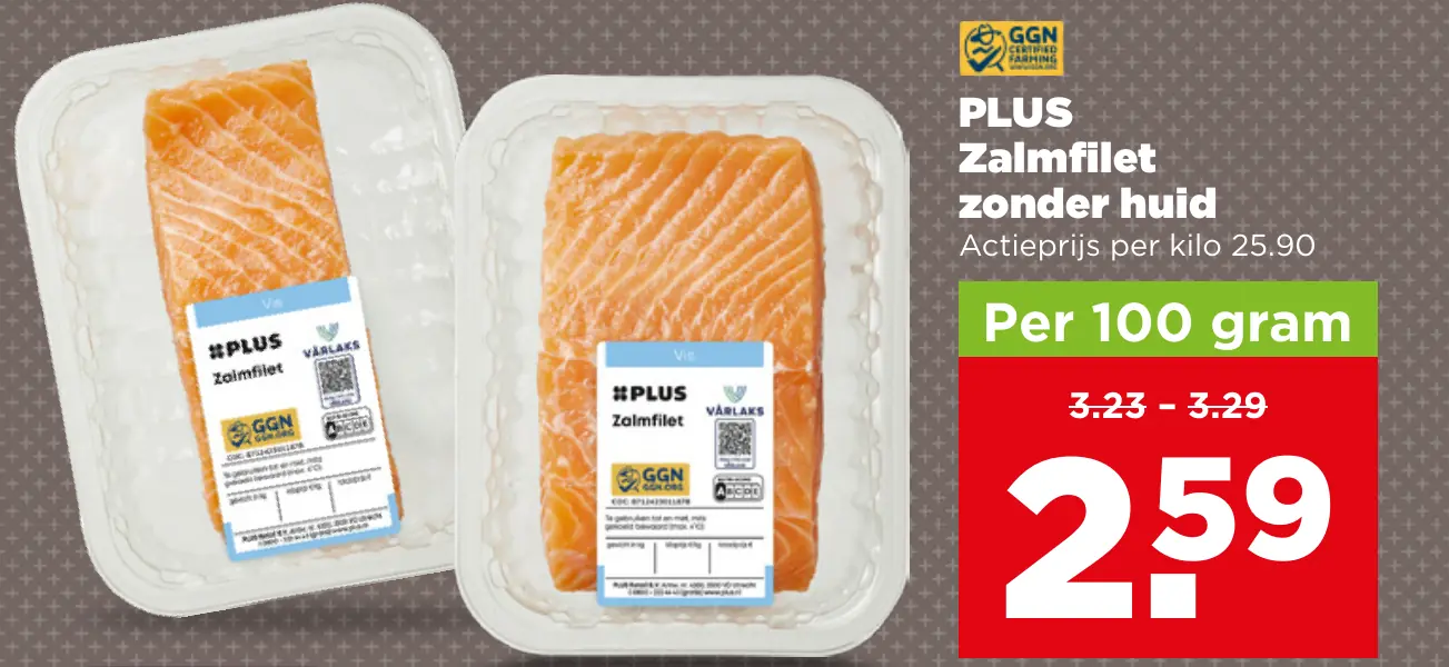 PLUS Zalmfilet zonder huid
