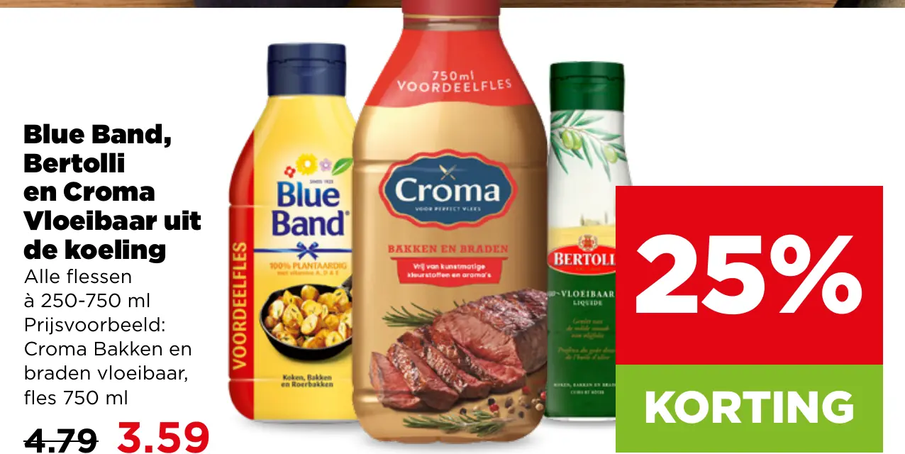 Blue Band Bertolli en Croma Vloeibaar uit de koeling