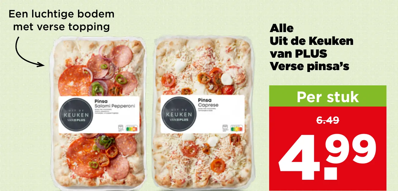 Alle Uit de Keuken van PLUS Verse pinsa's