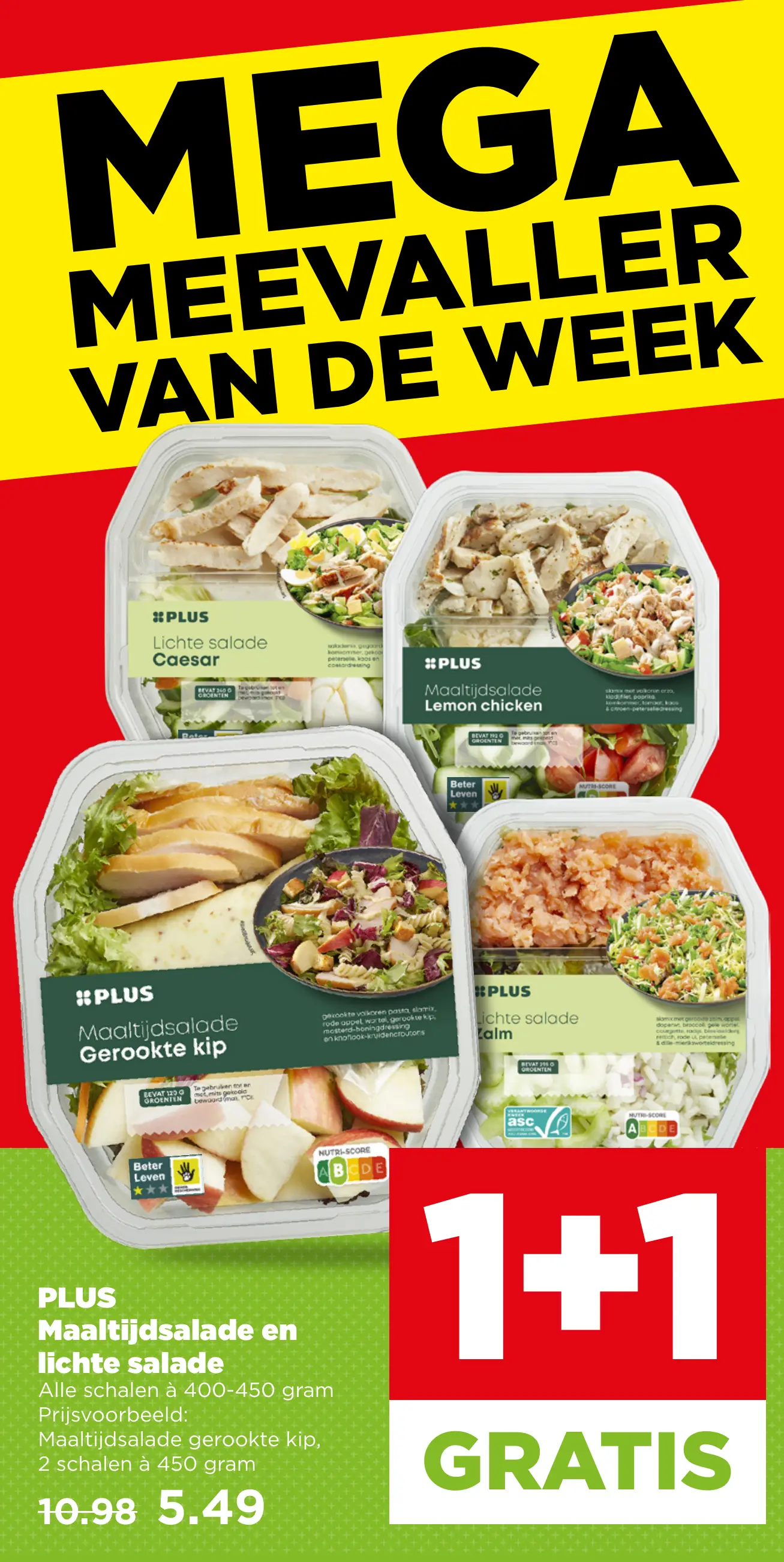 PLUS Maaltijdsalade en lichte salade