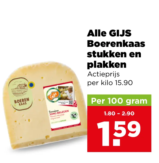 Alle GIJS Boerenkaas stukken en plakken