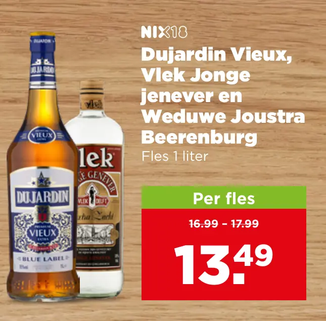 Dujardin Vieux Vlek Jonge jenever en Weduwe Joustra Beerenburg