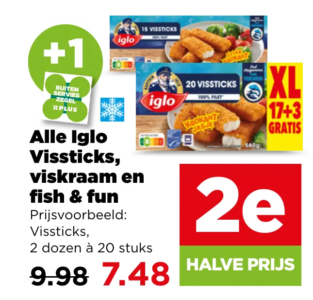 Alle Iglo Vissticks viskraam en fish & fun