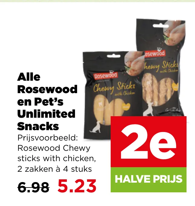 Alle Rosewood en Pet's Unlimited Snacks