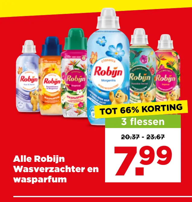 Alle Robijn Wasverzachter en wasparfum