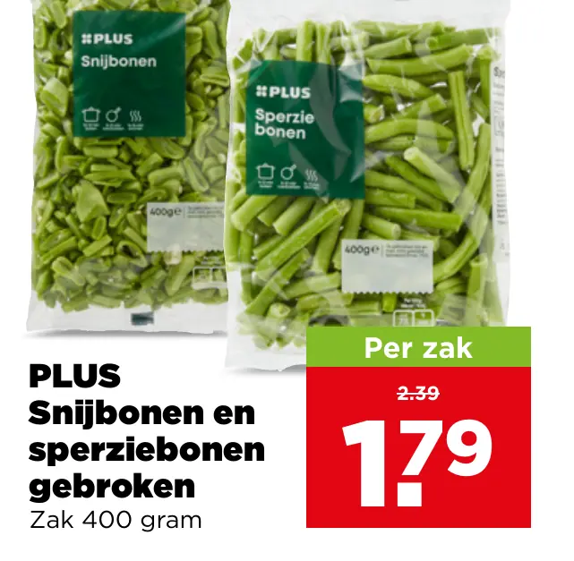 PLUS Snijbonen en sperziebonen gebroken