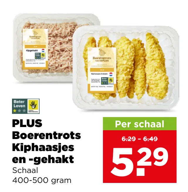 PLUS Boerentrots Kiphaasjes en -gehakt