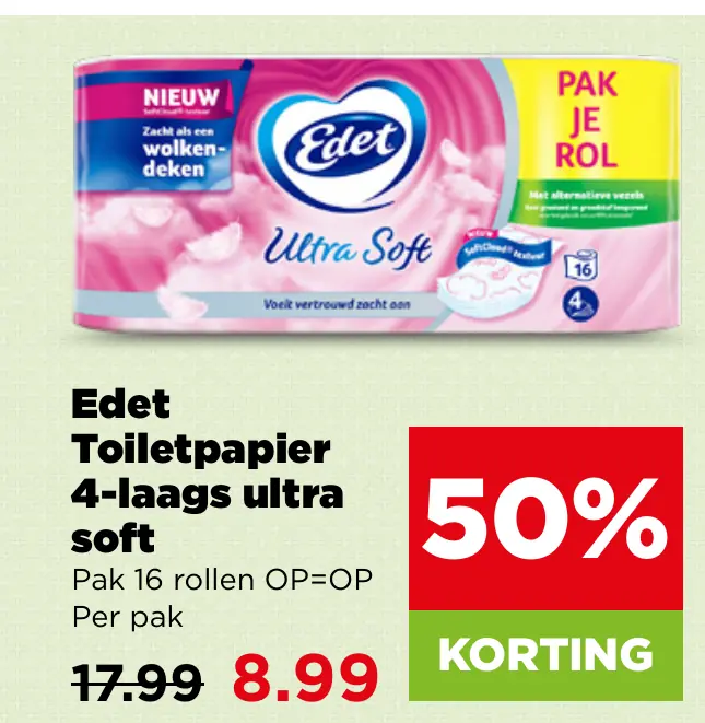 Edet Toiletpapier 4-laags ultra soft
