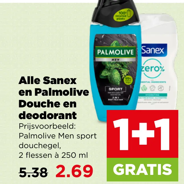 Alle Sanex en Palmolive Douche en deodorant