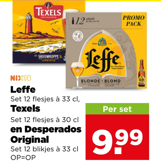 Leffe, Texels, en Desperados Original