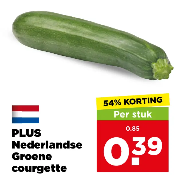 PLUS Nederlandse Groene courgette