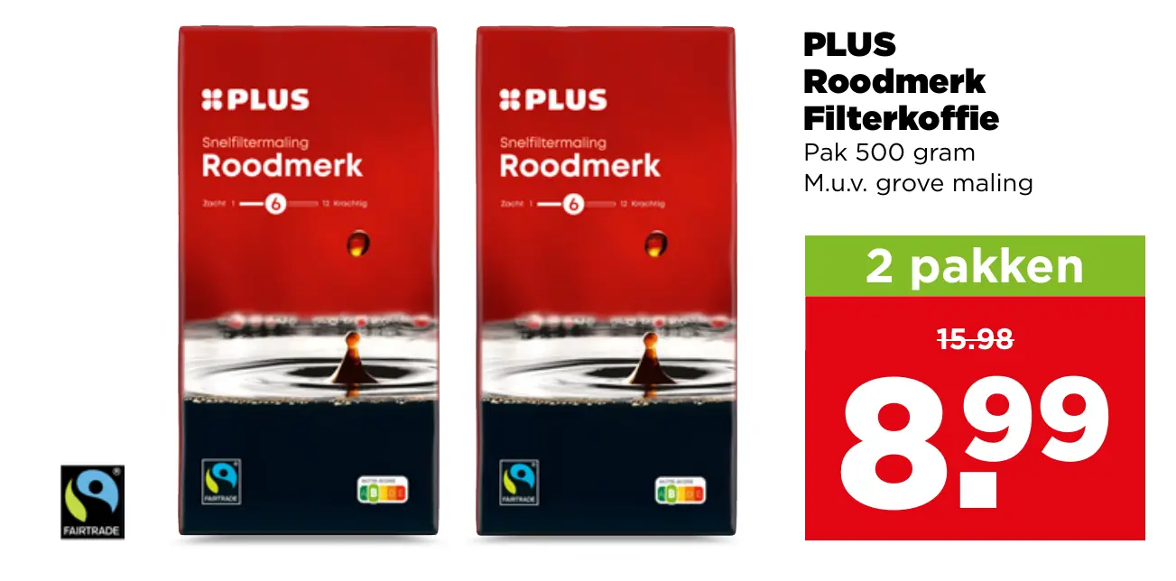 PLUS Roodmerk filterkoffie