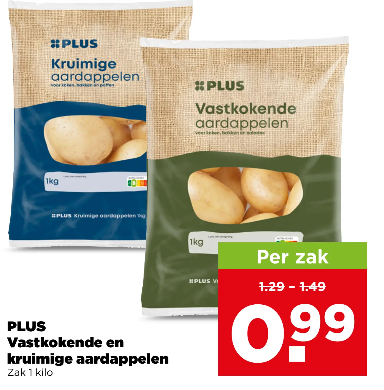 PLUS Vastkokende en kruimige aardappelen