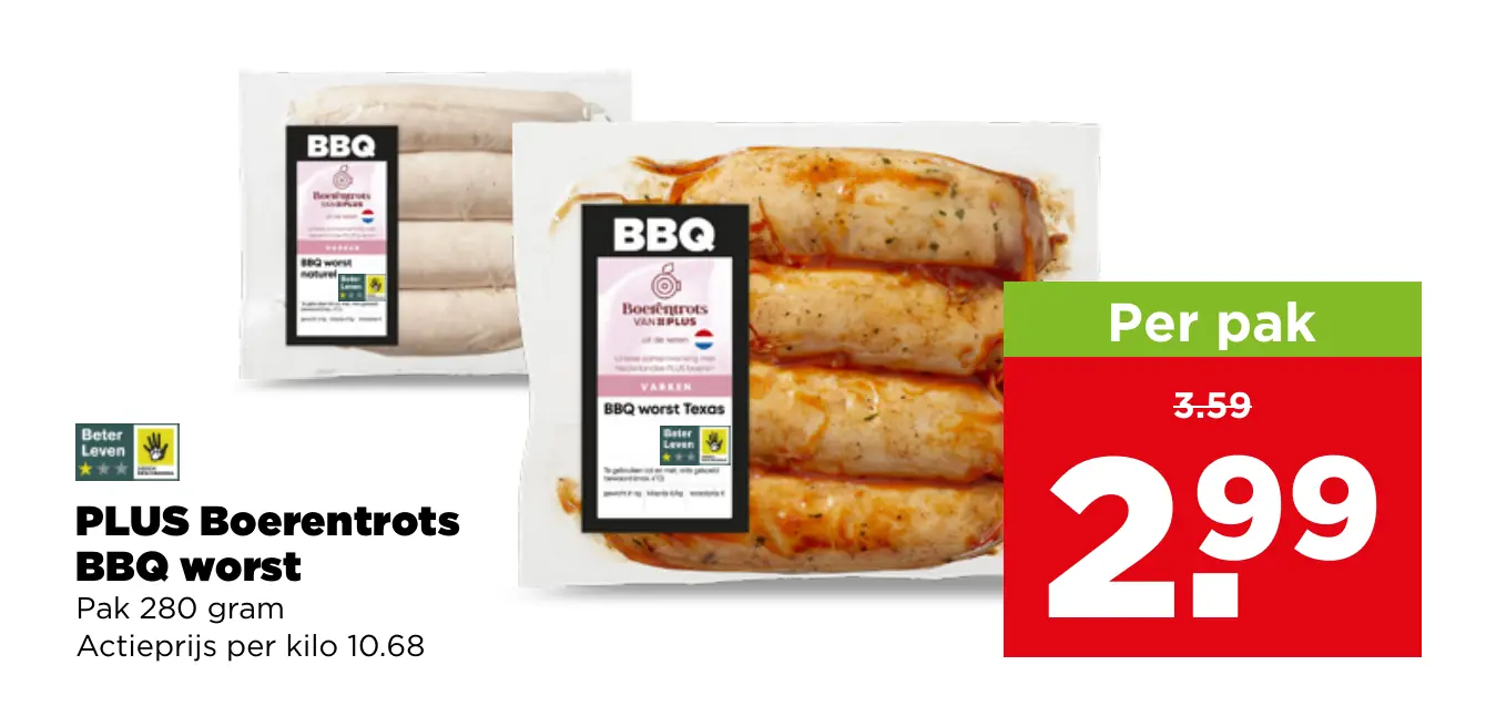 PLUS Boerentrots BBQ worst