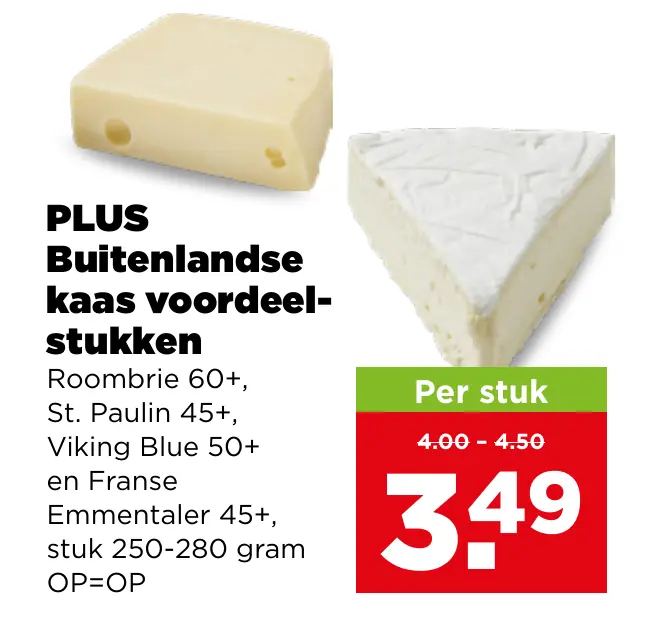 PLUS Buitenlandse kaas voordeelstukken