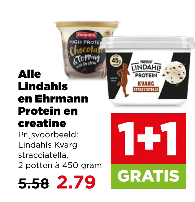 Alle Lindahls en Ehrmann Protein en creatine