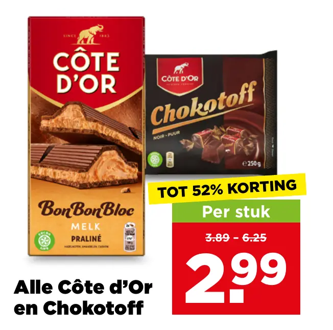 Alle Côte d'Or en Chokotoff