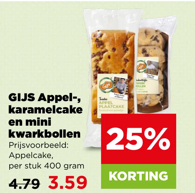 Gijs Appel-kaneelcake en mini kwarkbollen