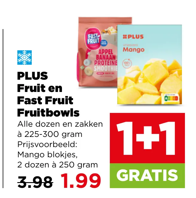 PLUS Fruit en Fastfruit Fruitbowls