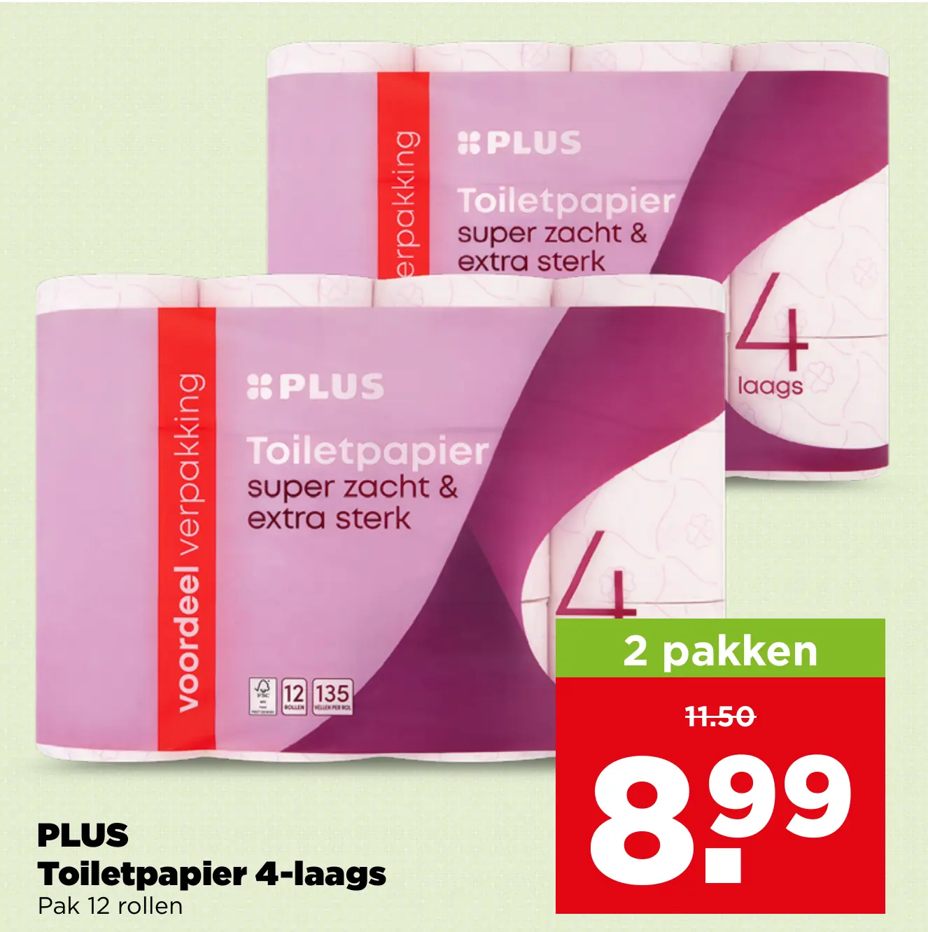 PLUS Toiletpapier 4-laags
