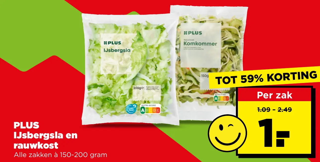 PLUS Ijsbergsla en rauwkost