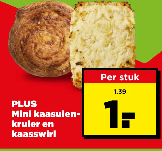 PLUS Mini kaasuien-kruier en kaasswirl