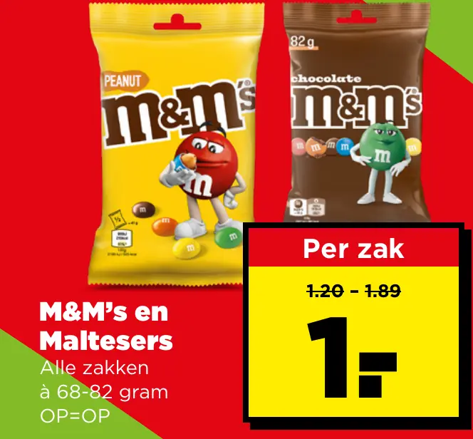 M&M's en Maltesers