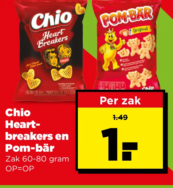 Chio Heart-breakers en Pom-bär