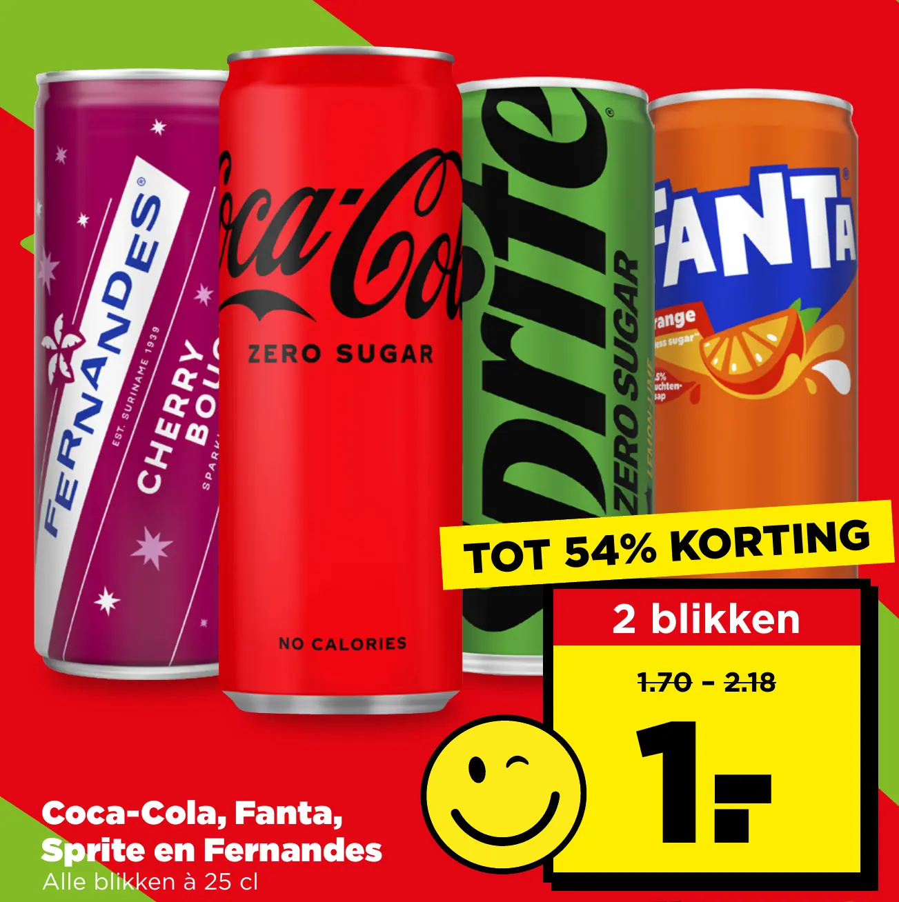Coca-Cola, Fanta, Sprite en Fernandes