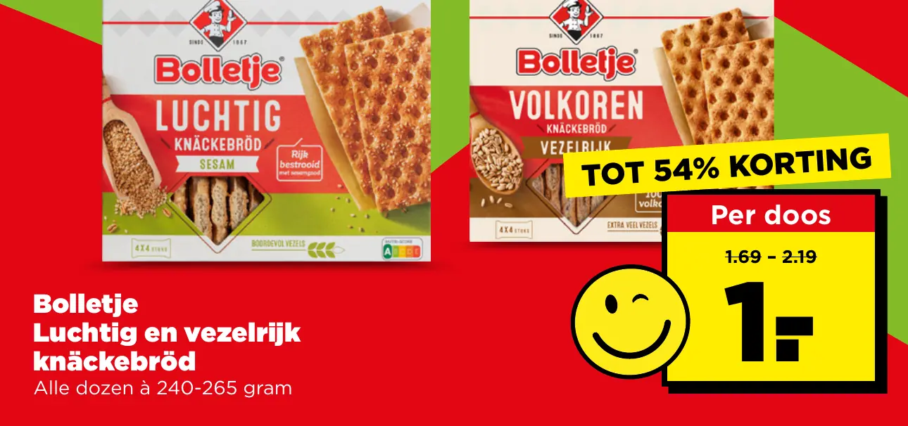 Bolletje Luchtig en vezelrijk knäckebröd