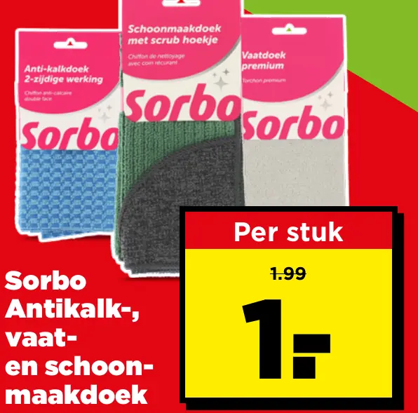 Sorbo Antikalk -, vaat- en schoonmaakdoek