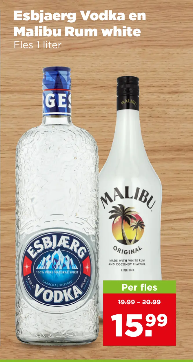 Esbjaerg Vodka en Malibu White rum