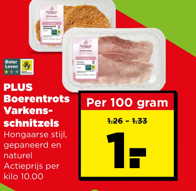 PLUS Boerentrots Varkensschnitzels