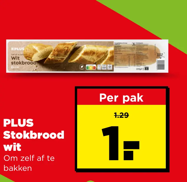 PLUS Stokbrood wit